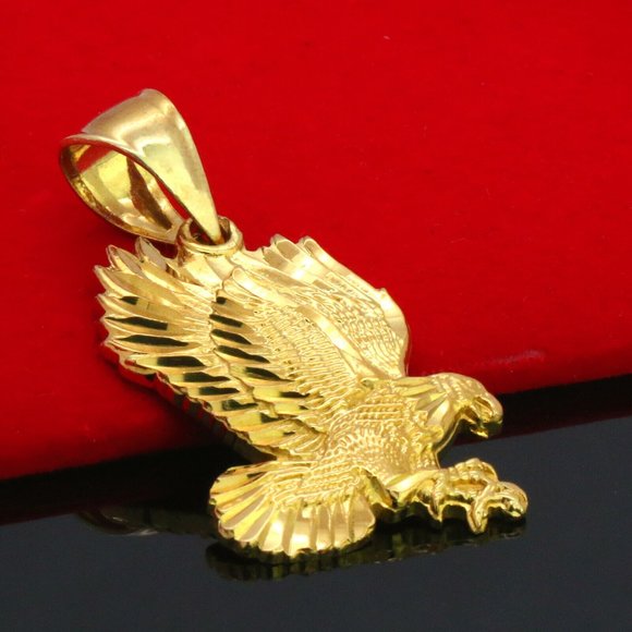 18k Gold Eagle 18" Figaro Chain + Pendant